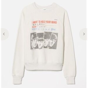 Re/Done Women’s Classic Raglan Crewneck Hold Your Hand Size Large